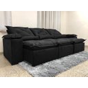 Ver imagem 2 de Sofá 5 Lugares Retrátil e Reclinável 2,70 Metros Alpoim Estofados Preto 204 Athenas