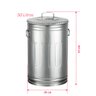 Kit lixeiras 100 litros 50 litros 30 litros aço galvanizado - 8