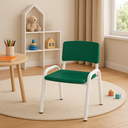 Ver imagem 2 de Kit 9 Cadeiras Infantil Iso, Escola, Base Branco- Verde Escuro
