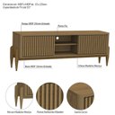 Ver imagem 6 de Rack com pés em madeira maciça para TV 55 Polegadas com Ripado 2 portas de correr 160mm Sereno