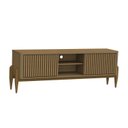 Ver imagem 3 de Rack com pés em madeira maciça para TV 55 Polegadas com Ripado 2 portas de correr 160mm Sereno