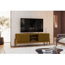 Ver imagem 7 de Rack com pés em madeira maciça para TV 55 Polegadas com Ripado 2 portas de correr 160mm Sereno