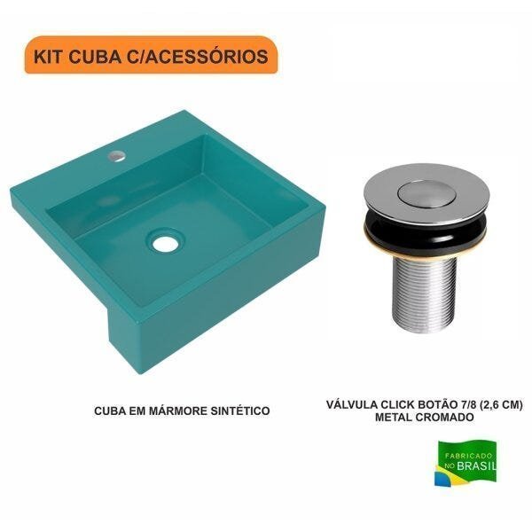 Kit Cuba XQ395 Válvula Click Botão 1 Polegada B Compace - 3
