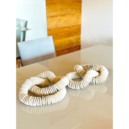 Colar Decorativo Artesanal em Cerâmica. para Decorar Mesas de Centro ou de Jantar, Aparadores ou Buf - 5