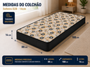 Ver imagem 3 de Colchão Solteiro D28 88x188x14 Espuma Firme Bordado Confortável Borda Preta