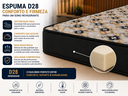 Ver imagem 4 de Colchão Solteiro D28 88x188x14 Espuma Firme Bordado Confortável Borda Preta