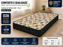 Ver imagem 2 de Colchão Solteiro D28 88x188x14 Espuma Firme Bordado Confortável Borda Preta