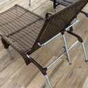 Ver imagem 4 de Kit 1 Espreguiçadeira Reclinável Alumínio Madrid Marrom com Mesa de Centro Reforçada