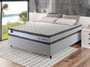 Ver imagem 1 de Conjunto Cama Box Casal c/ Molas Ensacadas Alpine Branco 138x188x65