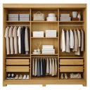 Ver imagem 4 de Guarda-Roupa Casal 6 Portas 4 Gavetas MDF com Pés Liss Marrom/Cinamomo