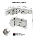 Ver imagem 3 de Cozinha Completa Nice 9 Portas 1 Gaveta MDP 405cm Crema