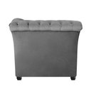 Ver imagem 4 de Sofá Recamier Divã Chesterfield 200cm Sofia Linho Cinza Capitonê- Mabe Magazine