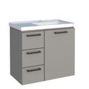 Ver imagem 2 de Gabinete para Banheiro em Aço Ameixa 0,62 Metros Cinza com Lavatório - P101212 - Cozimax Gabinete Pa