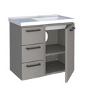 Ver imagem 3 de Gabinete para Banheiro em Aço Ameixa 0,62 Metros Cinza com Lavatório - P101212 - Cozimax Gabinete Pa