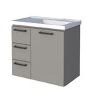 Ver imagem 1 de Gabinete para Banheiro em Aço Ameixa 0,62 Metros Cinza com Lavatório - P101212 - Cozimax Gabinete Pa