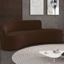 Ver imagem 1 de Sofá 4 Lugares para Sala 220cm Orgânico Wendi Suede Marrom I01 - Mpozenato