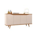 Ver imagem 5 de Aparador Buffet 4 Portas Kira Cor Off White E Noce