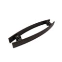 Ver imagem 1 de Puxador duplo curvo 40x30cm para porta de vidro e portão - Bronze