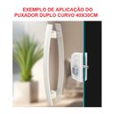 Ver imagem 4 de Puxador duplo curvo 40x30cm para porta de vidro e portão - Bronze