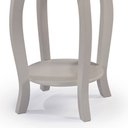 Ver imagem 3 de Mesa Lateral Redonda com 1 Gaveta e Prateleira 1035 Linz Móveis - Off White/imbuia Glazer