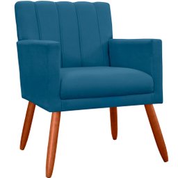 Kit 2 Poltrona Decorativa Miami Marinho para Sala de Estar Recepção - 2