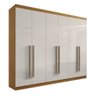 Roupeiro Casal Da Vinci Plus 6 Portas e 6 Gavetas D'Doro Móveis:Cinamomo/Off White - 1