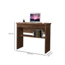 Ver imagem 2 de Mesa / Escrivaninha Vi para Estudo 1 Ampla Gaveta com Chave Cor Canela Rm
