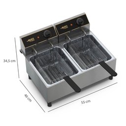 Fritadeira de Mesa 2 Cubas de 15cm e 9 Litros 220v - 3
