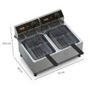 Ver imagem 3 de Fritadeira de Mesa 2 Cubas de 15cm e 9 Litros 220v