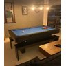 Mesa de Sinuca e Jantar com 2 Bancos - 2,00x1,10 - Azul Royal - 3