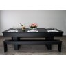 Mesa de Sinuca e Jantar com 2 Bancos - 2,00x1,10 - Azul Royal - 4