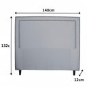 Ver imagem 3 de Cabeceira para Cama de Casal Isadora Linho Cinza Idf Decor Cinza