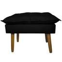 Ver imagem 3 de Conjunto Decorativo Poltrona com Puff Opala Suede Preto - Montanaris Decor Md Montanaris Decor