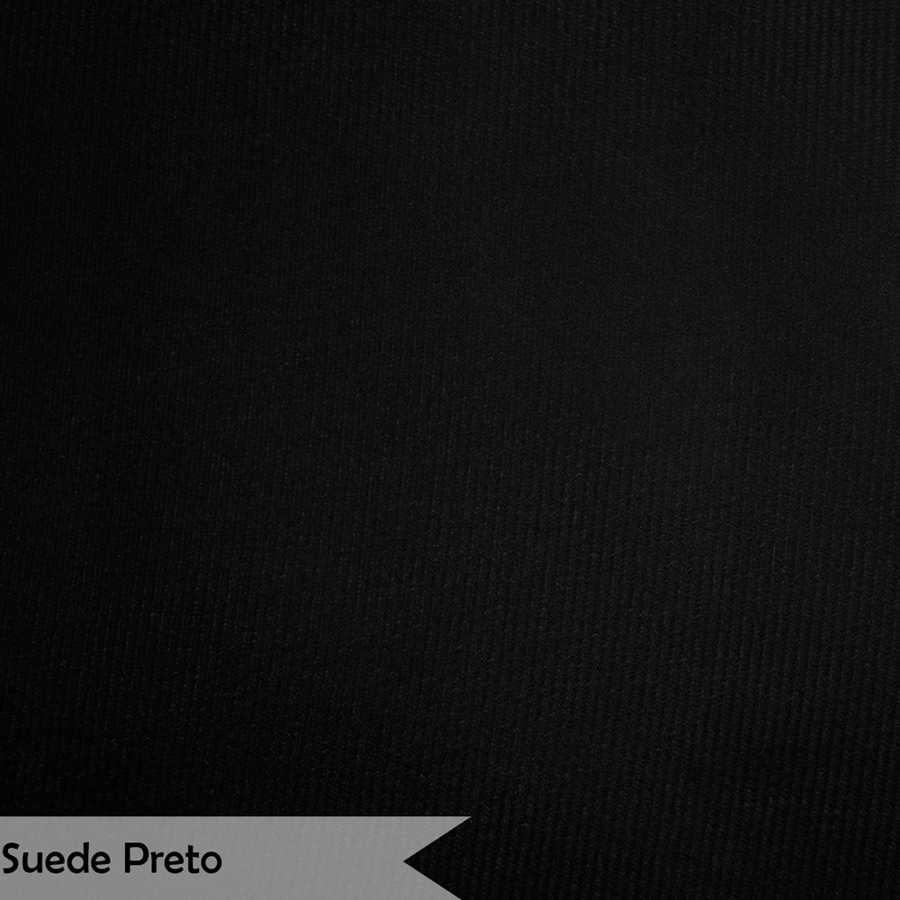 Conjunto Decorativo Poltrona com Puff Opala Suede Preto - Montanaris Decor MD MONTANARIS DECOR - 6