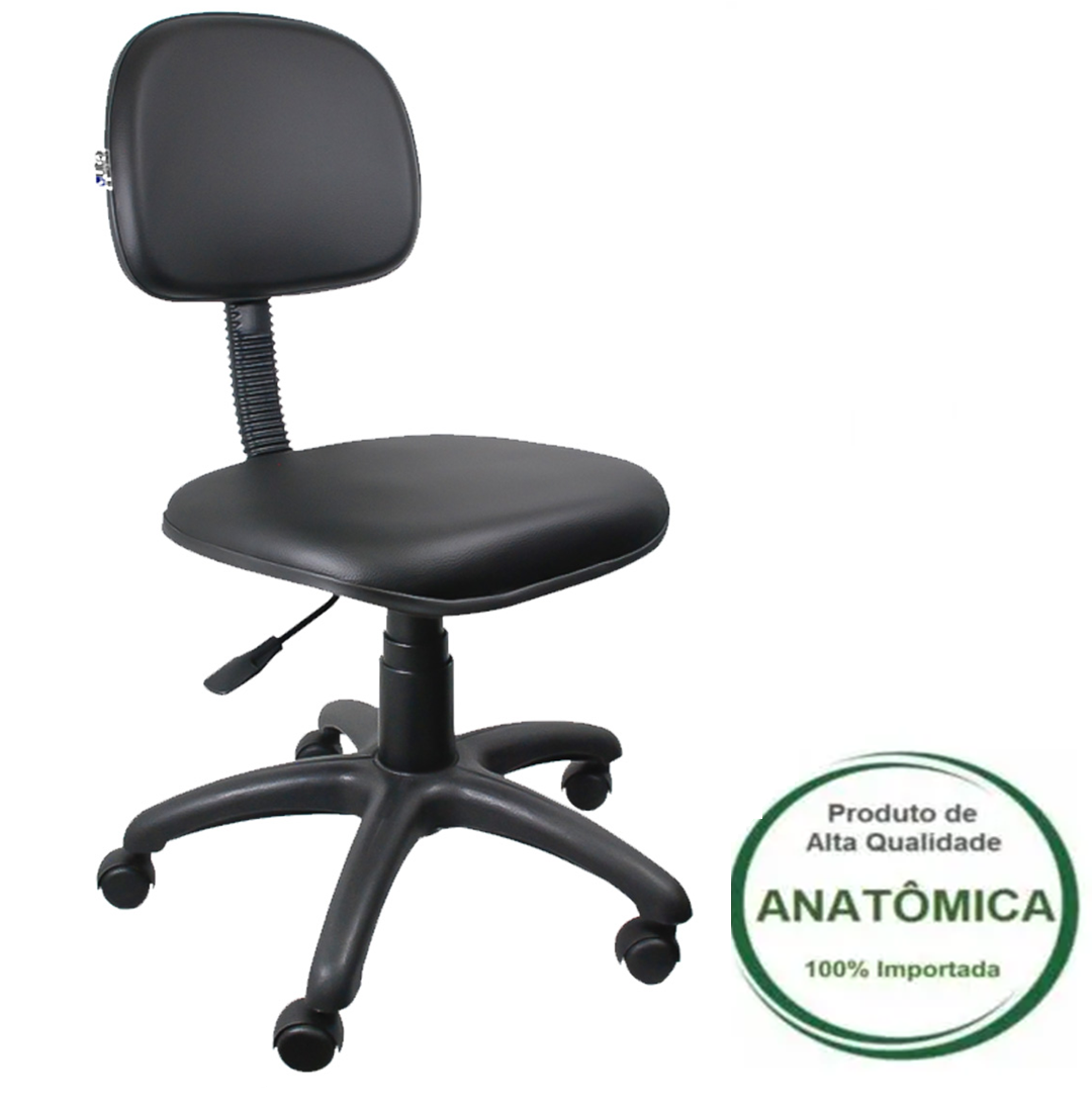 Conjunto de Cadeiras Secretária Courino Preto - 2901 - 2