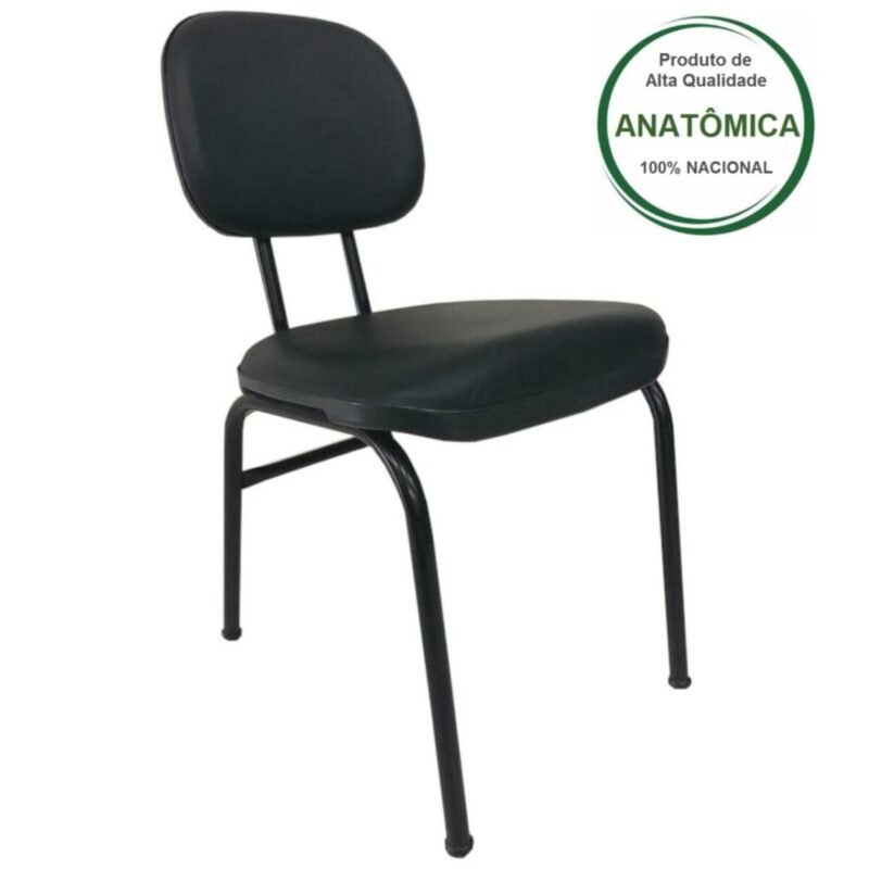Conjunto de Cadeiras Secretária Courino Preto - 2901 - 4