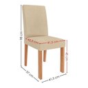 Ver imagem 4 de Mesa de Jantar Estela Mdf com 4 Cadeiras Estofadas Linho Gengibre Molci