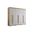 Ver imagem 3 de Guarda Roupa Casal 6 Portas (4 Frisadas) e 2 Gavetas C/ Pés Hawaii Naturale - Rufato