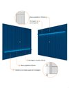 Ver imagem 3 de Conjunto Painel Ripado Tv até 75 e Rack Pés Madeira Duque Cor:azul Royal