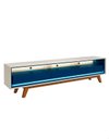Ver imagem 6 de Conjunto Painel Ripado Tv até 75 e Rack Pés Madeira Duque Cor:azul Royal