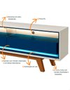 Ver mais imagens de Conjunto Painel Ripado Tv até 75 e Rack Pés Madeira Duque Cor:azul Royal
