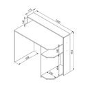 Ver imagem 3 de Mesa Gamer com Suporte para Cpu Multimóveis Cr25237 Preto