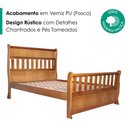 Ver imagem 4 de Cama Queen Madeira Macica Nalia 165 cm Pes Torneados Mogno Mell Nath