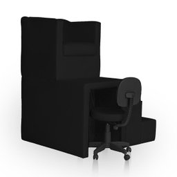 Kit Pedicure Cadeira Poltrona Escada Completo Corano Preto - 3