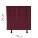Ver imagem 2 de Cabeceira Estofada Cama Box Solteiro 100cm Espanha Suede Bordo- Mabe Magazine
