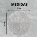 Ver imagem 4 de Tapete Macio Peludo 1,00m Redondo Cinza