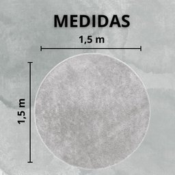 Tapete Macio Peludo 1,00m Redondo Cinza - 4