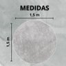 Tapete Macio Peludo 1,00m Redondo Cinza - 4