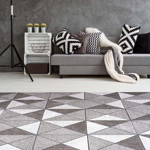 Tapete para Sala Belga Innove 11 Cinza 1,40X2,00M - Niazitex