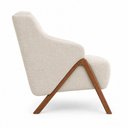 Ver imagem 6 de Poltrona Decorativa Lione Courino Linho Off White - Sallar Home
